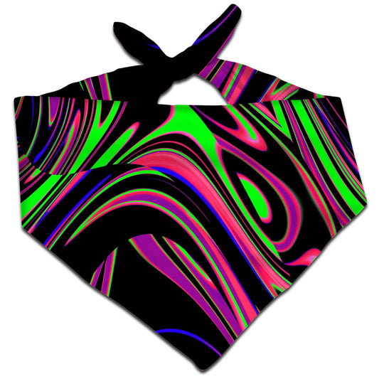 Pink and Green Blackout Drip Bandana, Big Tex Funkadelic, | iEDM