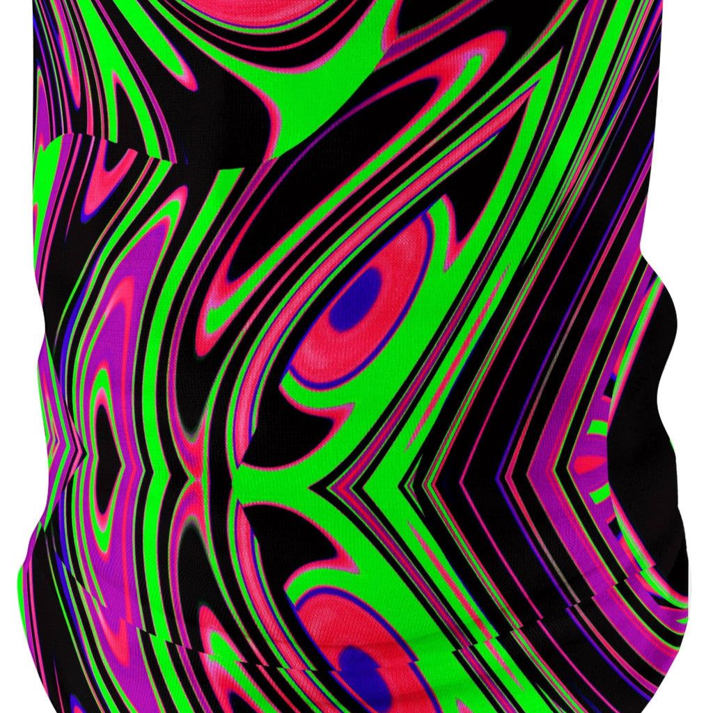 Pink and Green Blackout Drip Bandana Mask, Big Tex Funkadelic, | iEDM
