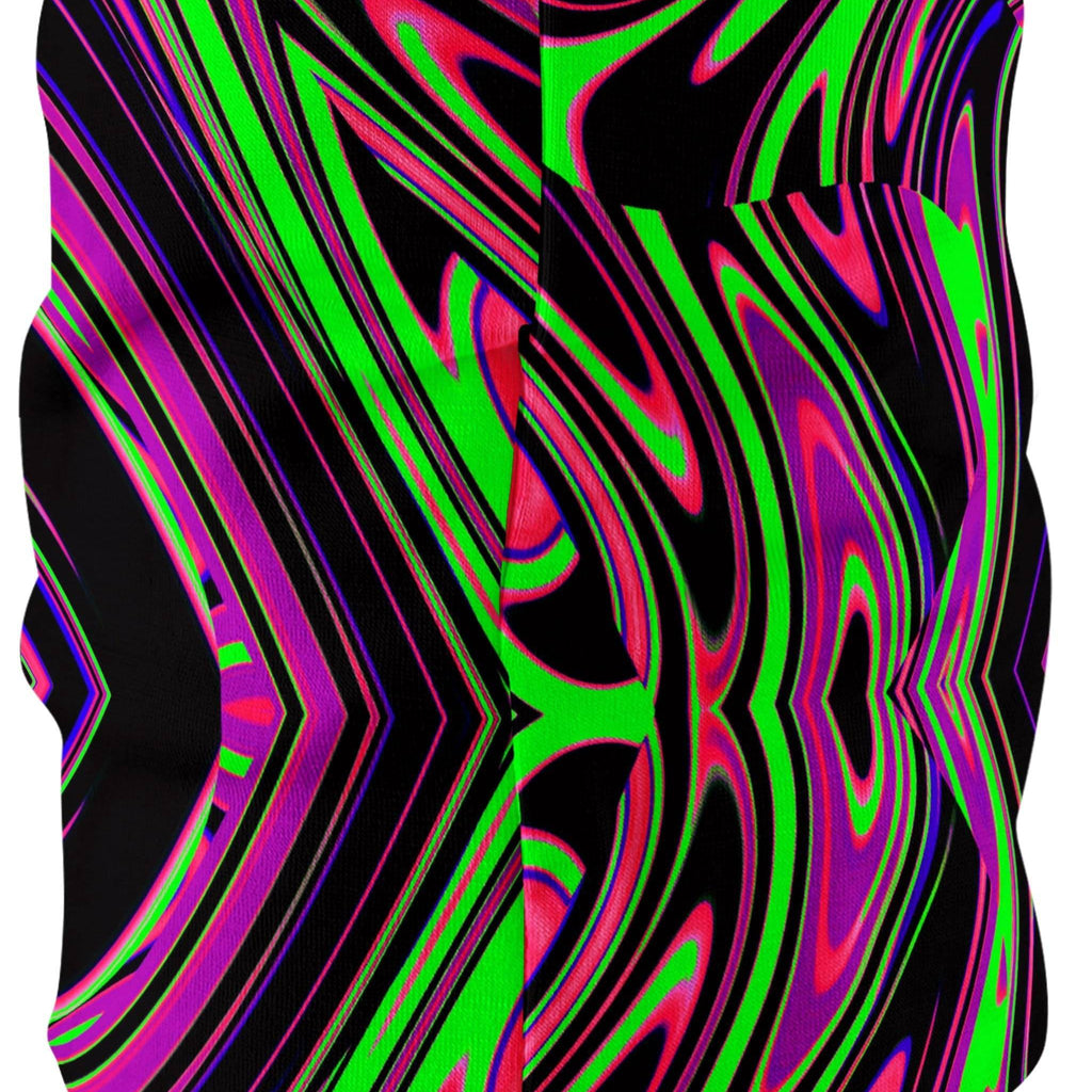 Pink and Green Blackout Drip Bandana Mask, Big Tex Funkadelic, | iEDM