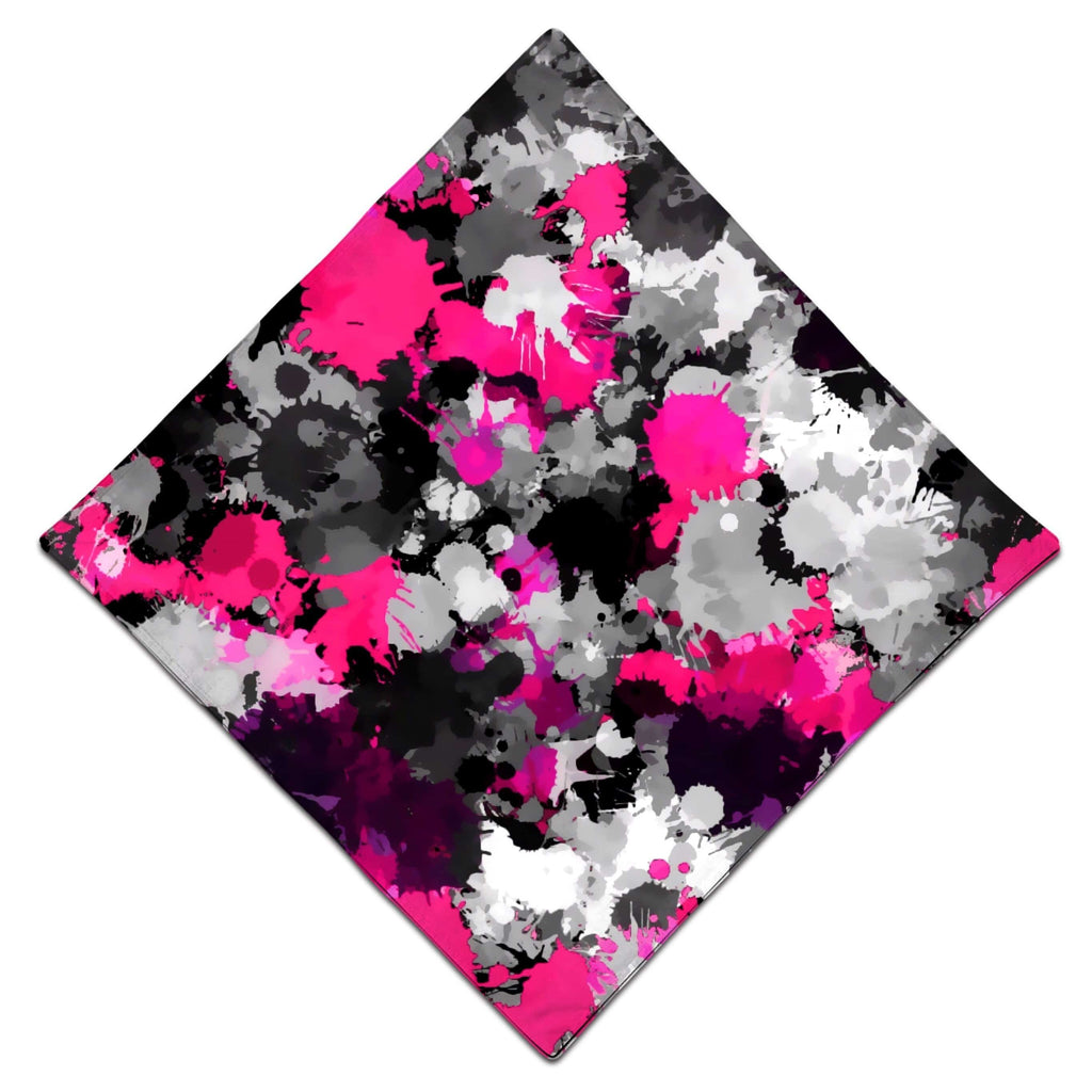 Pink and Grey Paint Splatter Bandana, Big Tex Funkadelic, | iEDM