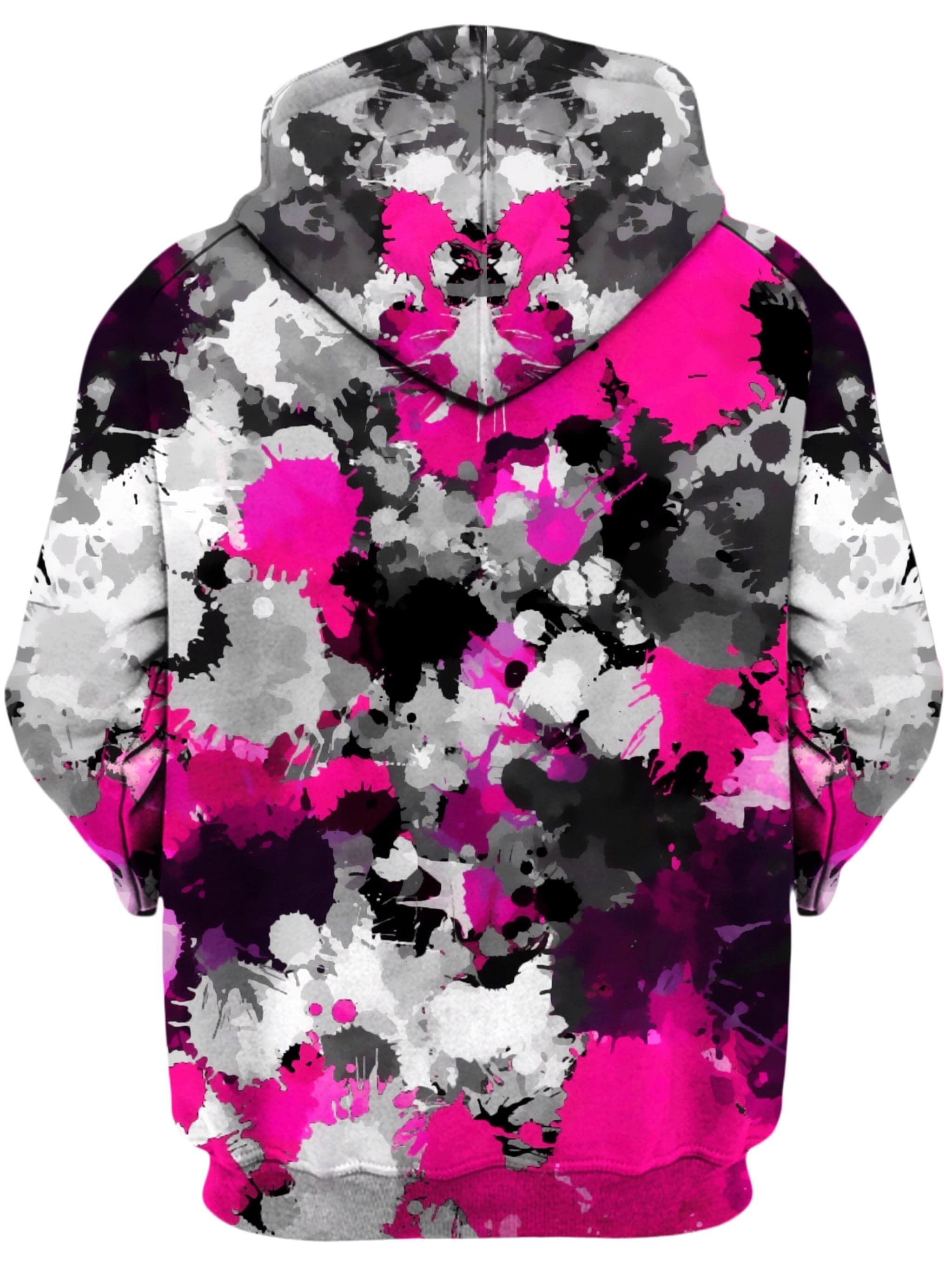 Pink and Grey Paint Splatter Unisex Zip-Up Hoodie – iEDM