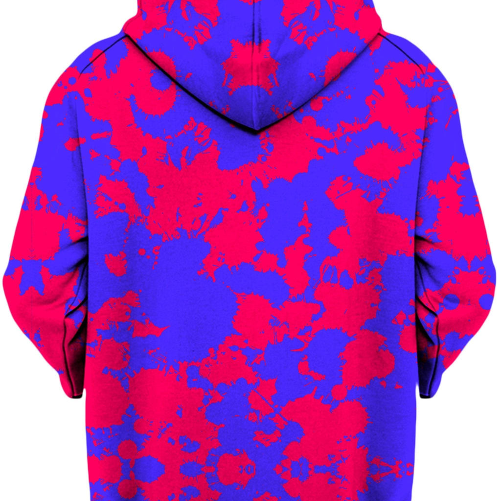 Pink and Violet Paint Splatter Unisex Zip-Up Hoodie, Big Tex Funkadelic, | iEDM