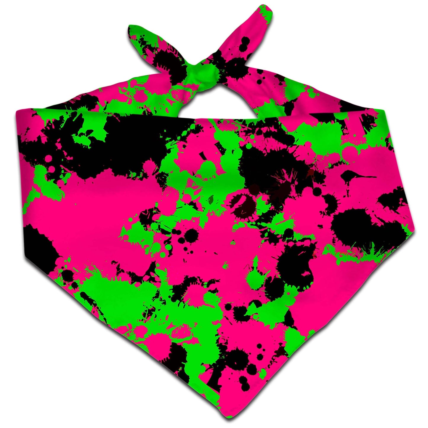 Pink Black and Green Paint Splatter Bandana, Big Tex Funkadelic, | iEDM