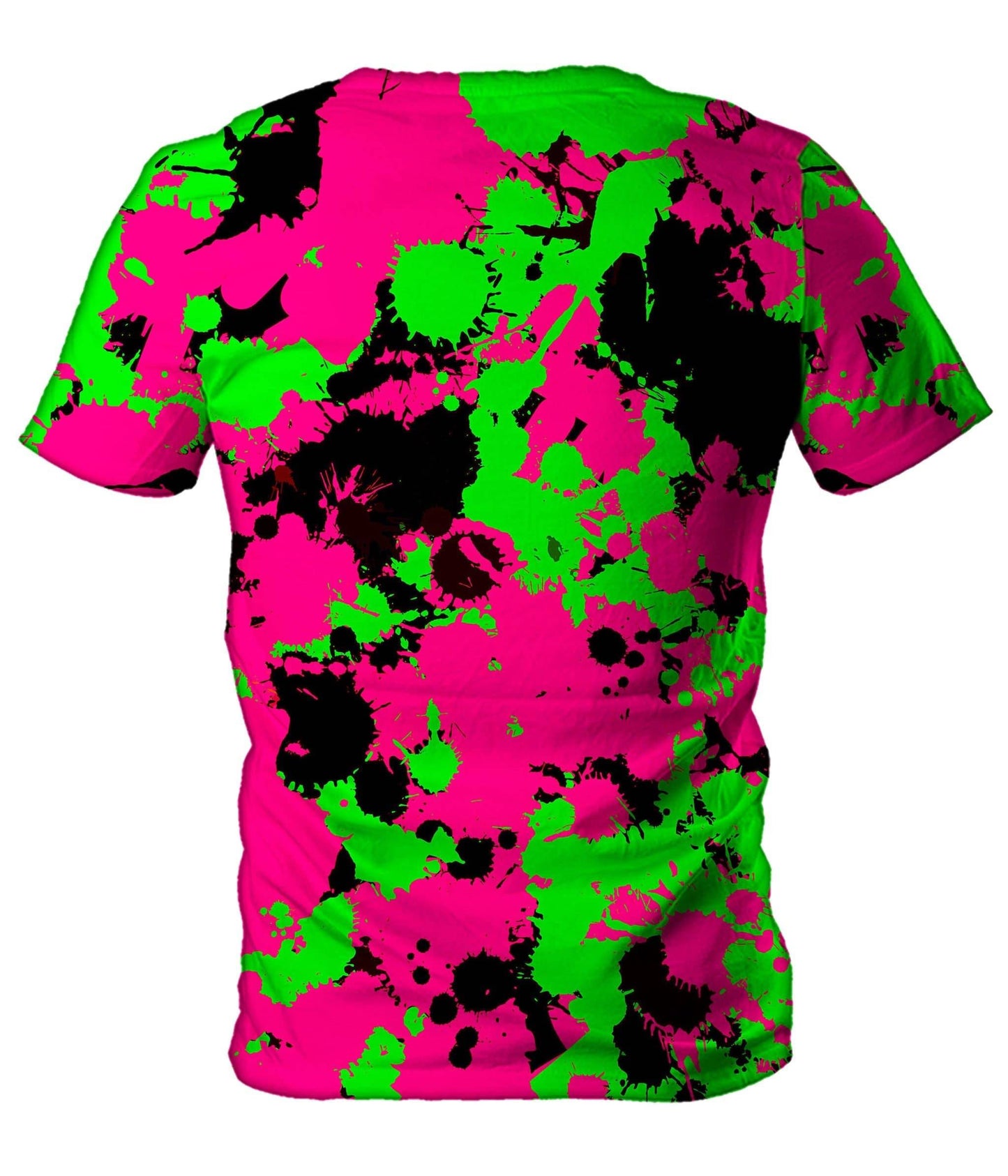 Pink Black and Green Paint Splatter Men's T-Shirt, Big Tex Funkadelic, | iEDM