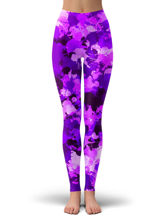 Purple Paint Splatter Leggings, Big Tex Funkadelic, | iEDM