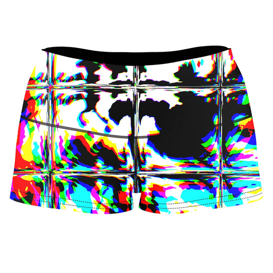 Rave Glitch Og High-Waisted Women's Shorts, Big Tex Funkadelic, | iEDM