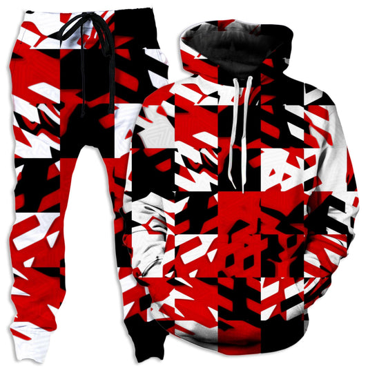 Red Digital Hoodie and Joggers Combo, Big Tex Funkadelic, | iEDM