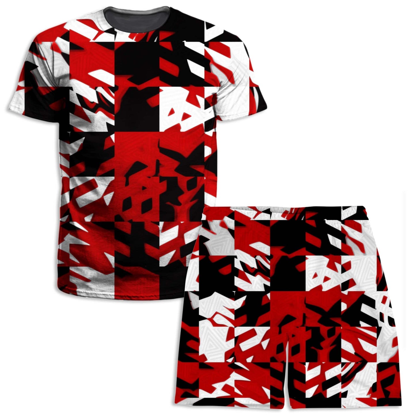 Red Digital T-Shirt and Shorts Combo, Big Tex Funkadelic, | iEDM