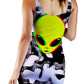 Trippy Alien Bodycon Mini Dress, Big Tex Funkadelic, | iEDM