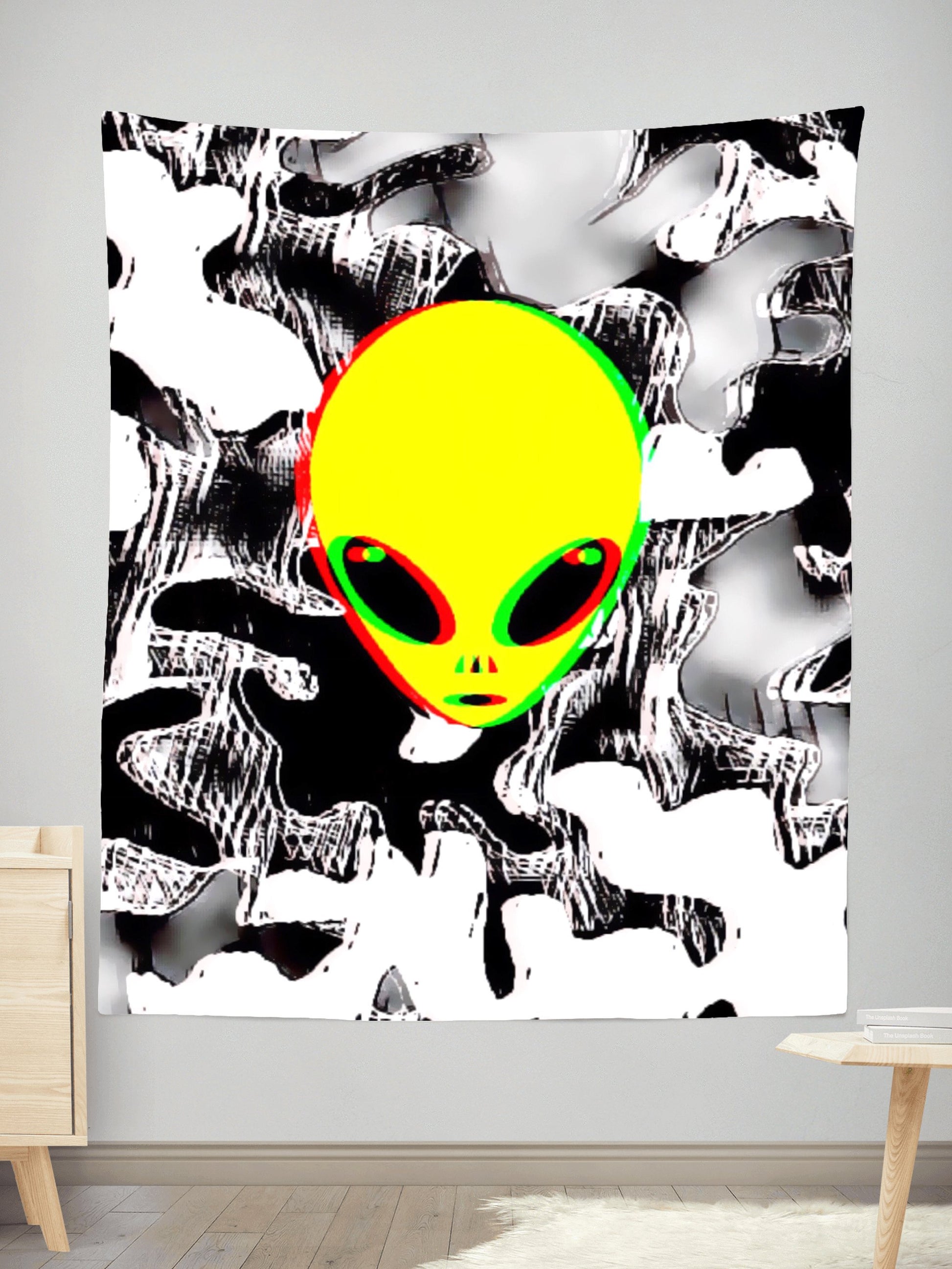 Big Tex Funkadelic Trippy Alien Tapestry
