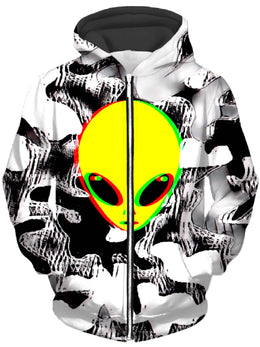 Trippy Holographic Women's Zip Up Hoodie