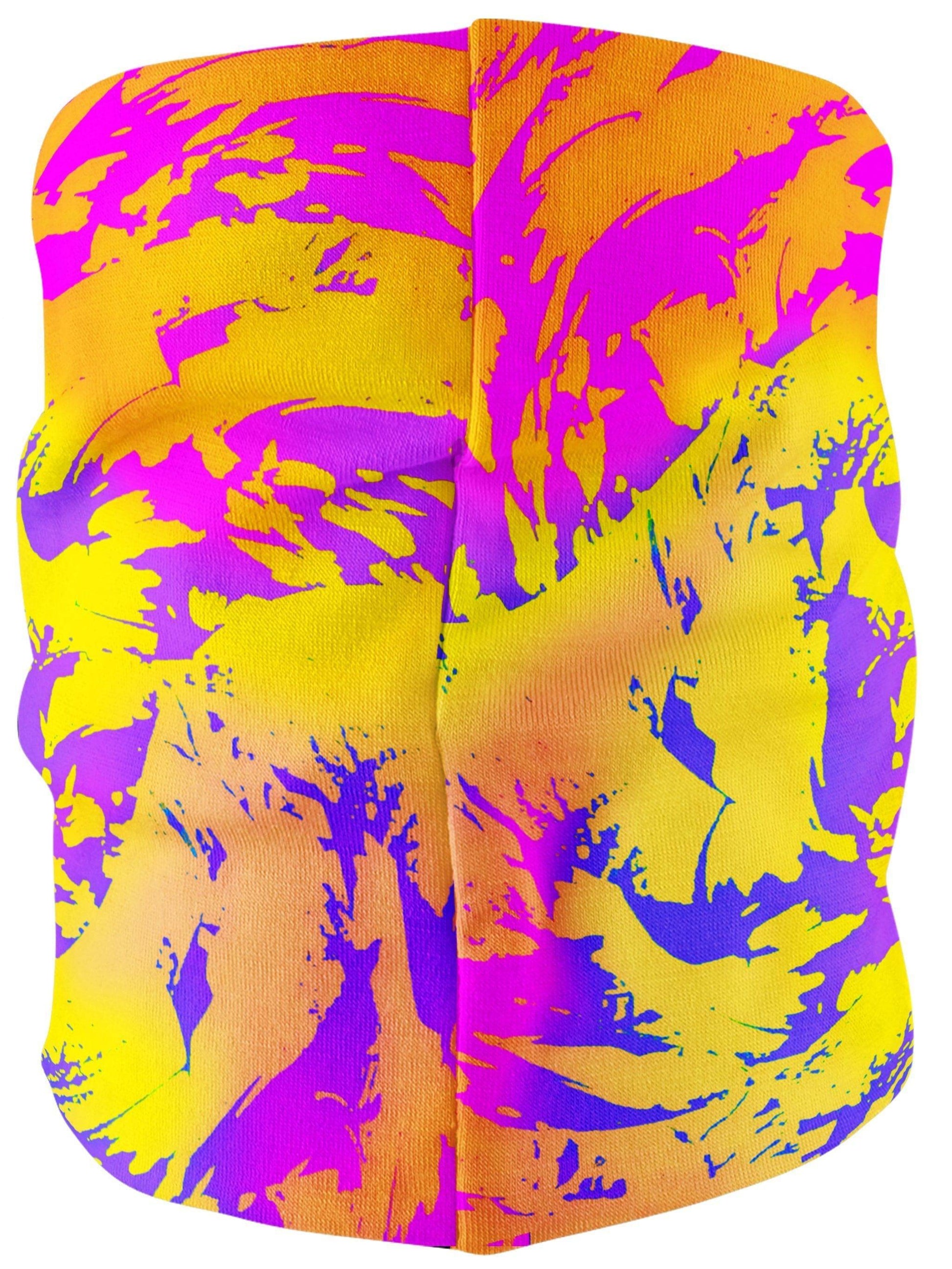 Tropical Ombre Paint Splatter Graffiti Bandana Mask, Big Tex Funkadelic, | iEDM