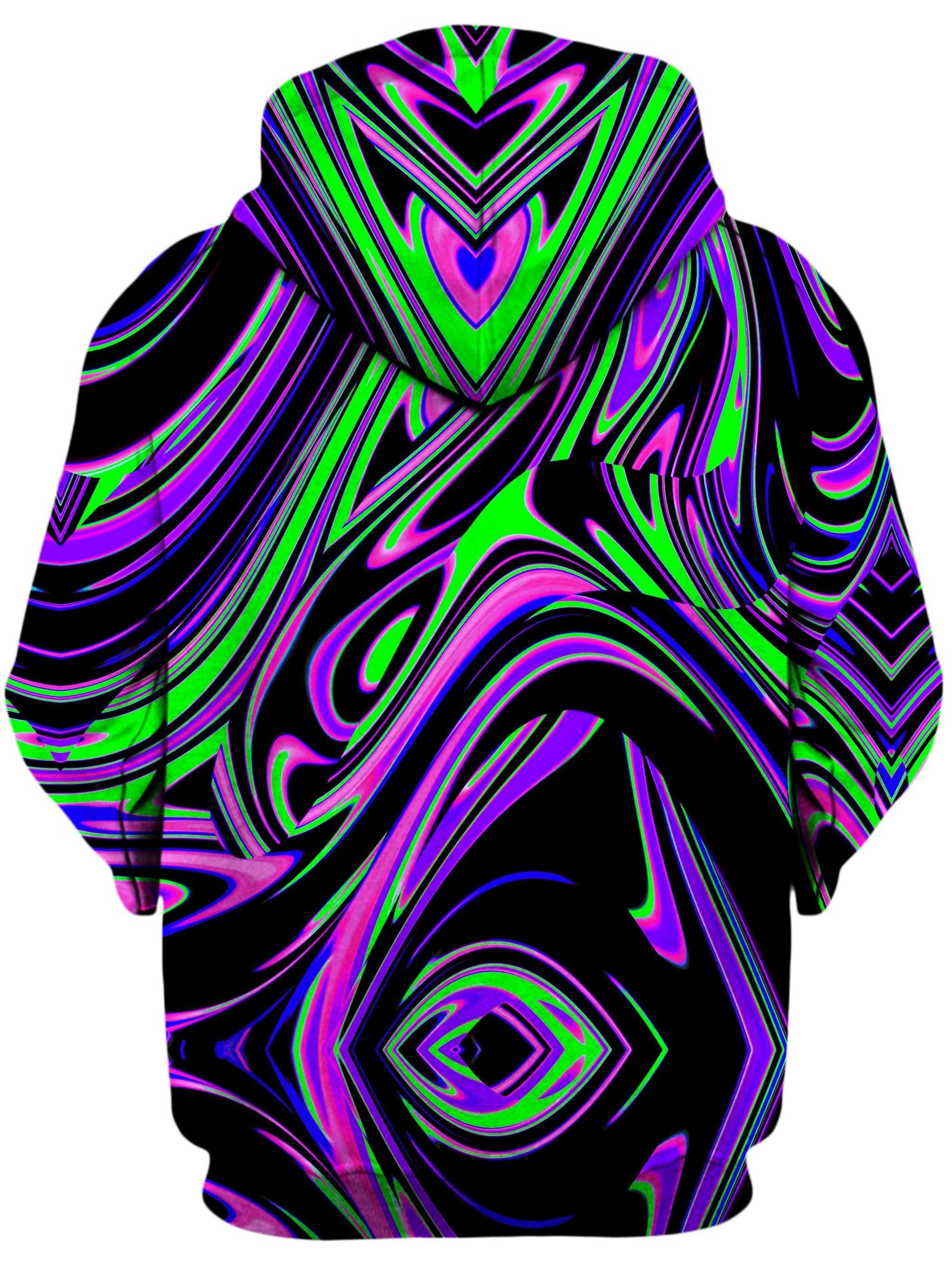 Violet and Lime Blackout Drip Unisex Zip-Up Hoodie, Big Tex Funkadelic, | iEDM