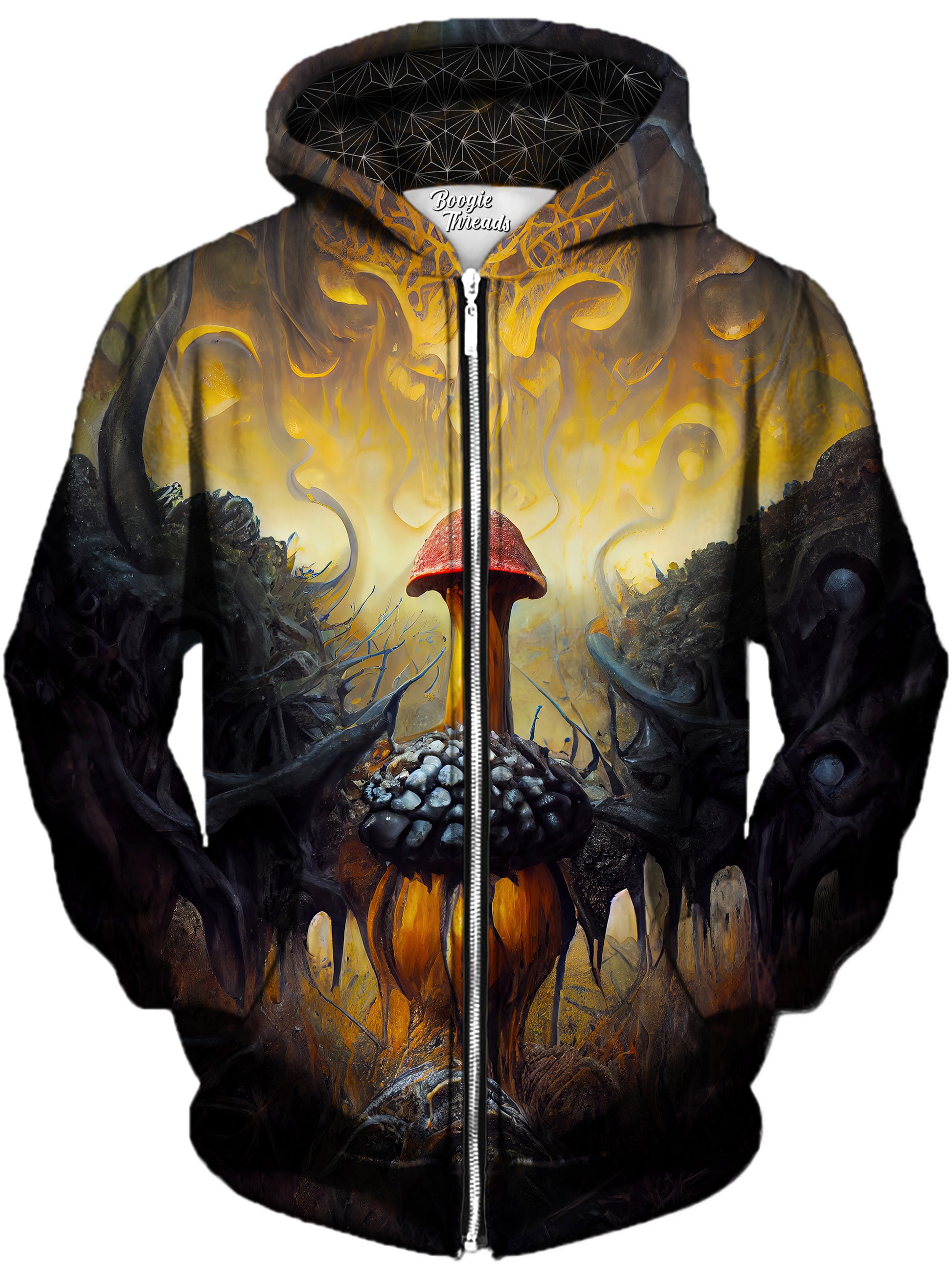 Bright Candles Unisex Zip-Up Hoodie, Gratefully Dyed, | iEDM