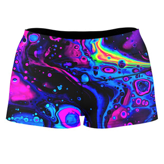 BrizBazaar - Acid Bath High-Waisted Women's Shorts