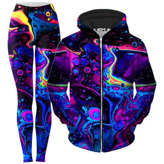 Acid Bath Zip-Up Hoodie and Leggings Combo, BrizBazaar, | iEDM