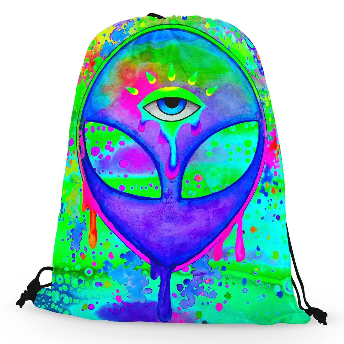 Alien Melt Purple Drawstring Bag, BrizBazaar, | iEDM