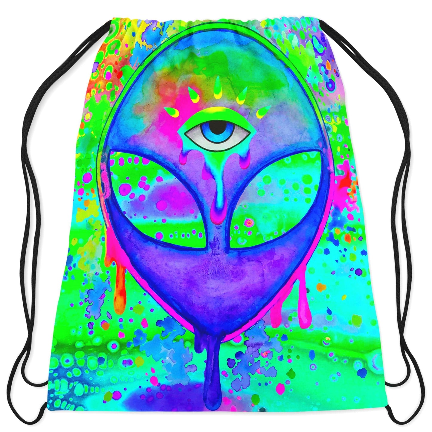 Alien Melt Purple Drawstring Bag, BrizBazaar, | iEDM