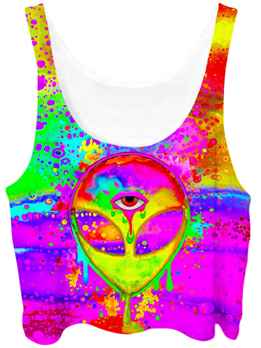 Alien Melt Yellow Crop Top, BrizBazaar, | iEDM