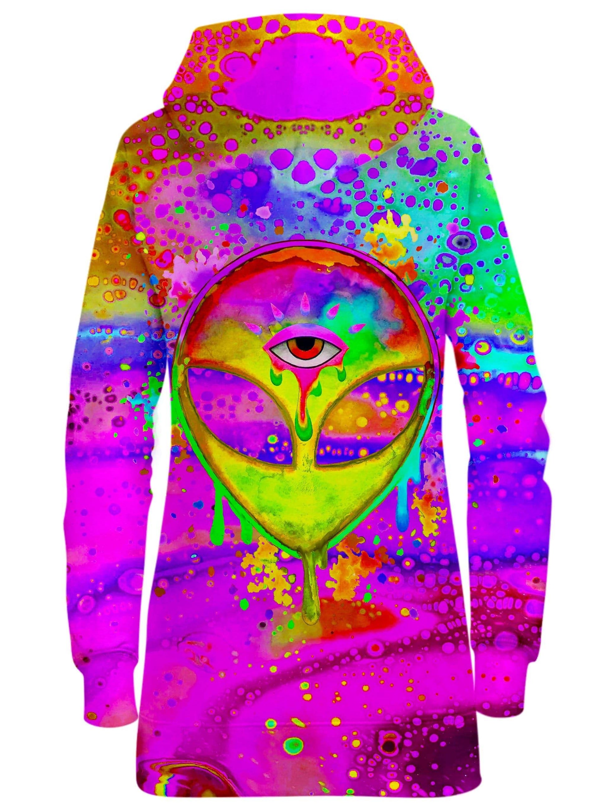 Alien Melt Yellow Hoodie Dress, BrizBazaar, | iEDM