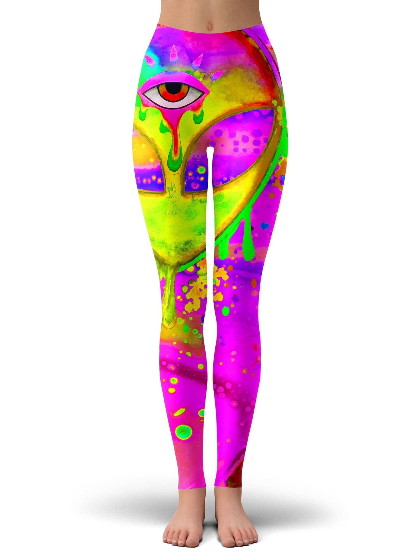 Alien Melt Yellow Leggings, BrizBazaar, | iEDM