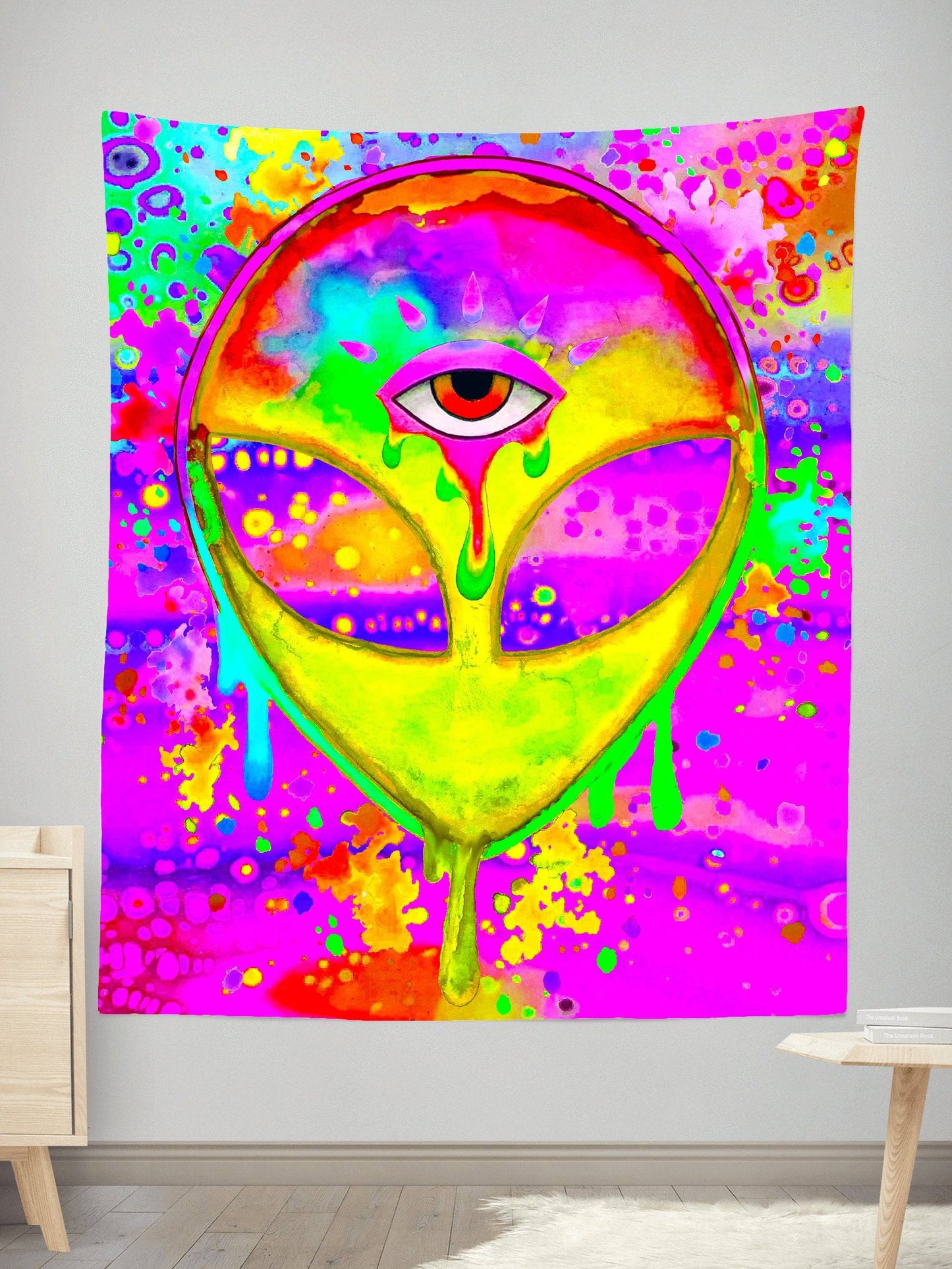 Alien Melt Yellow Tapestry, BrizBazaar, | iEDM