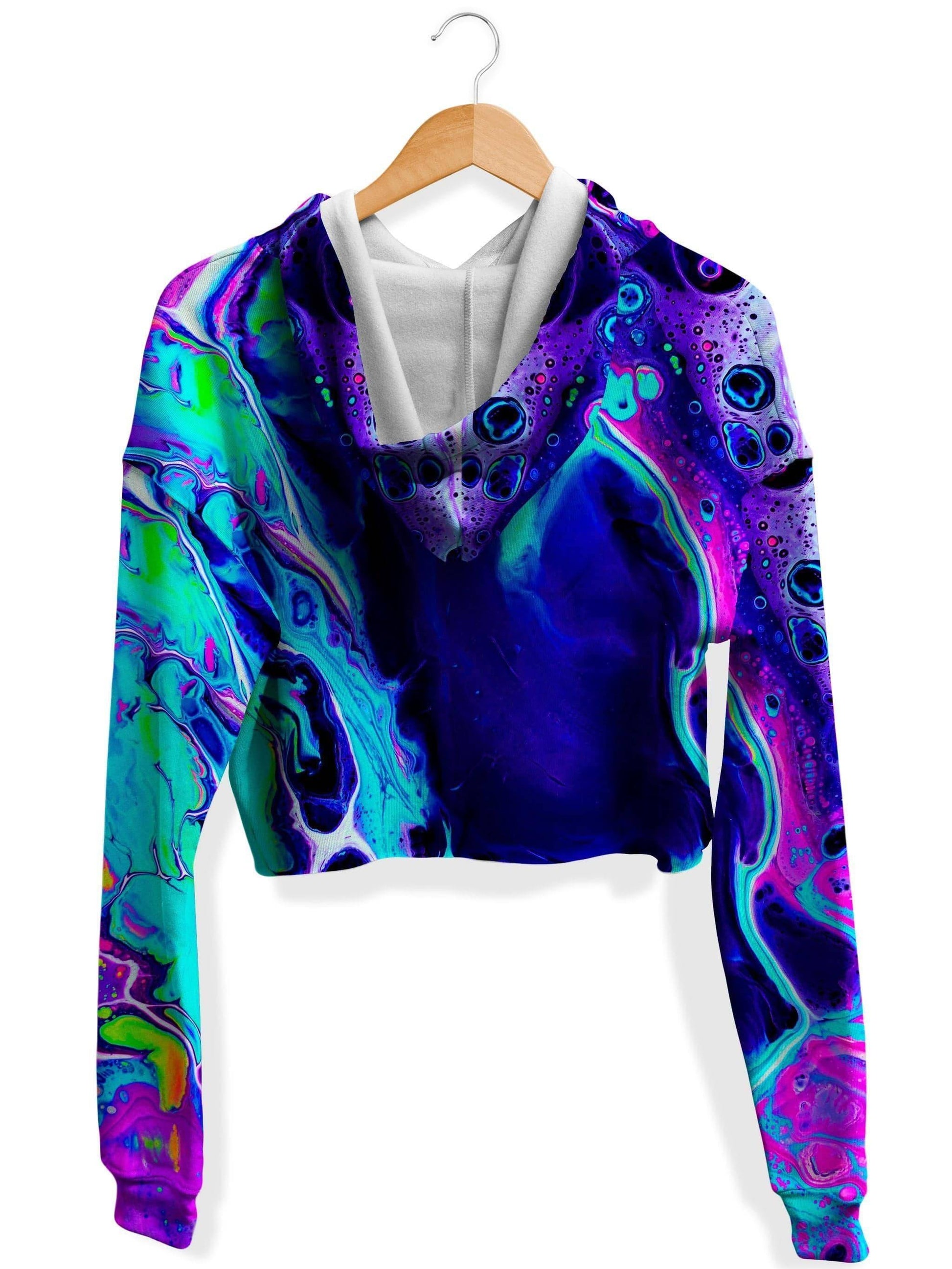 Aqua Daze Fleece Crop Hoodie (Ready To Ship), Ready To Ship, | iEDM