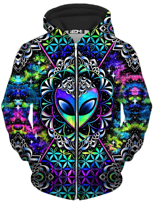 Conscious Cosmos Unisex Zip-Up Hoodie, BrizBazaar, | iEDM