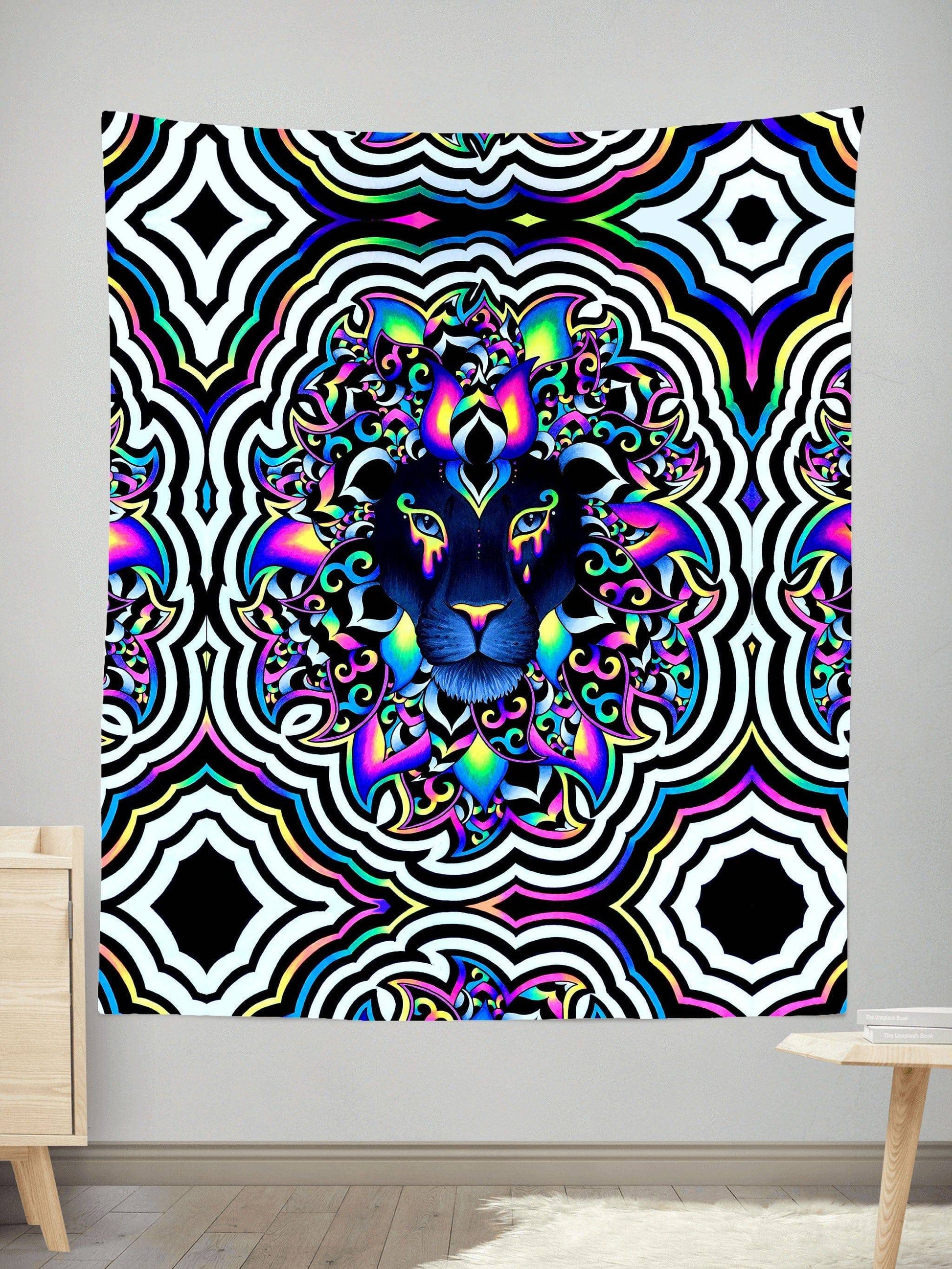 Electric Lion Tapestry, BrizBazaar, | iEDM
