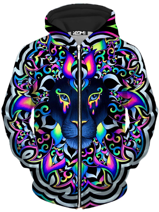 Electric Lion Unisex Zip-Up Hoodie, BrizBazaar, | iEDM