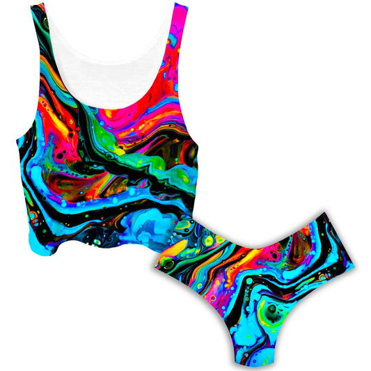 Funkadelic Crop Top and Booty Shorts Combo, BrizBazaar, | iEDM