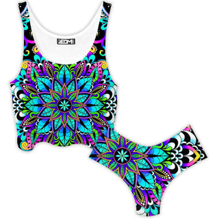 BrizBazaar - Magic Lyfe Crop Top and Booty Shorts Combo