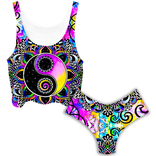 Magical Balance Crop Top and Booty Shorts Combo, BrizBazaar, | iEDM