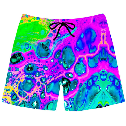 Neon Drip Swim Trunks, BrizBazaar, | iEDM