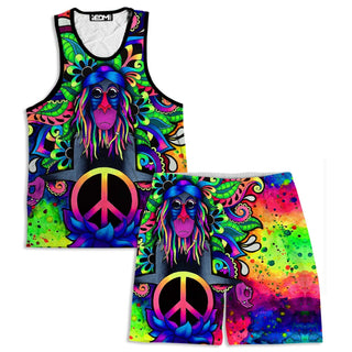 BrizBazaar - Peace Rafiki Men's Tank and Shorts Combo