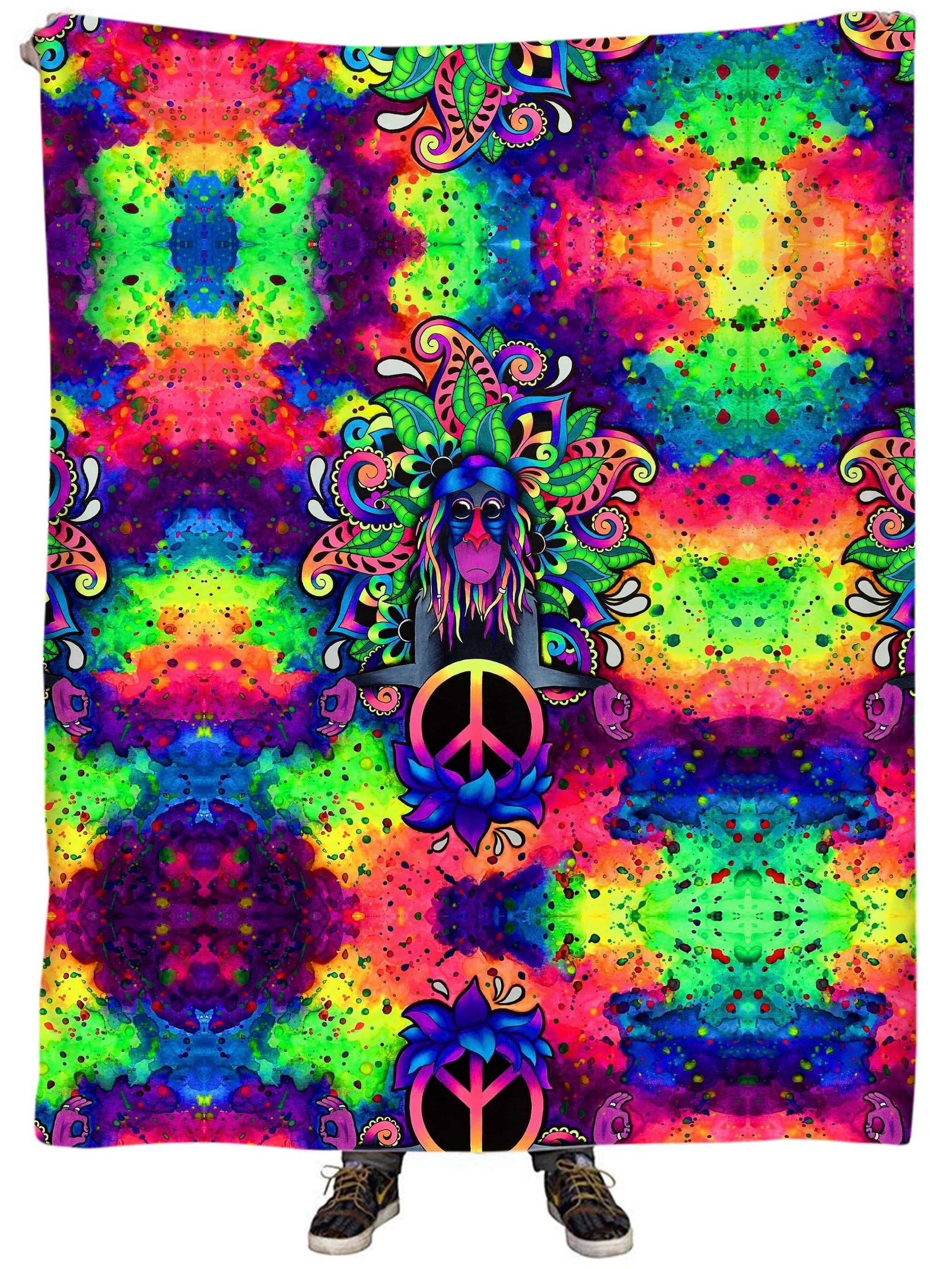 Peace Rafiki Plush Blanket, BrizBazaar, | iEDM