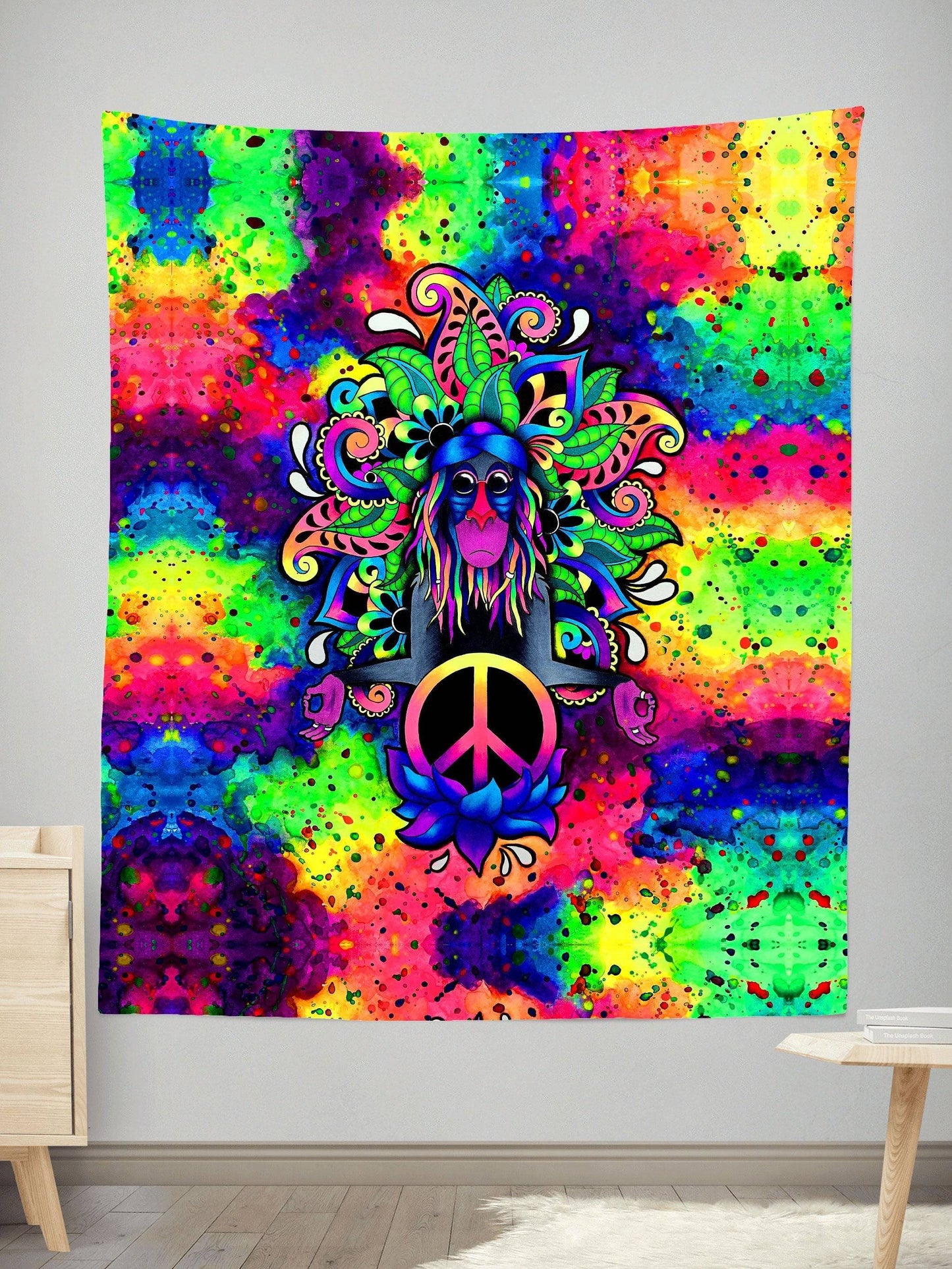 Peace Rafiki Tapestry, BrizBazaar, | iEDM