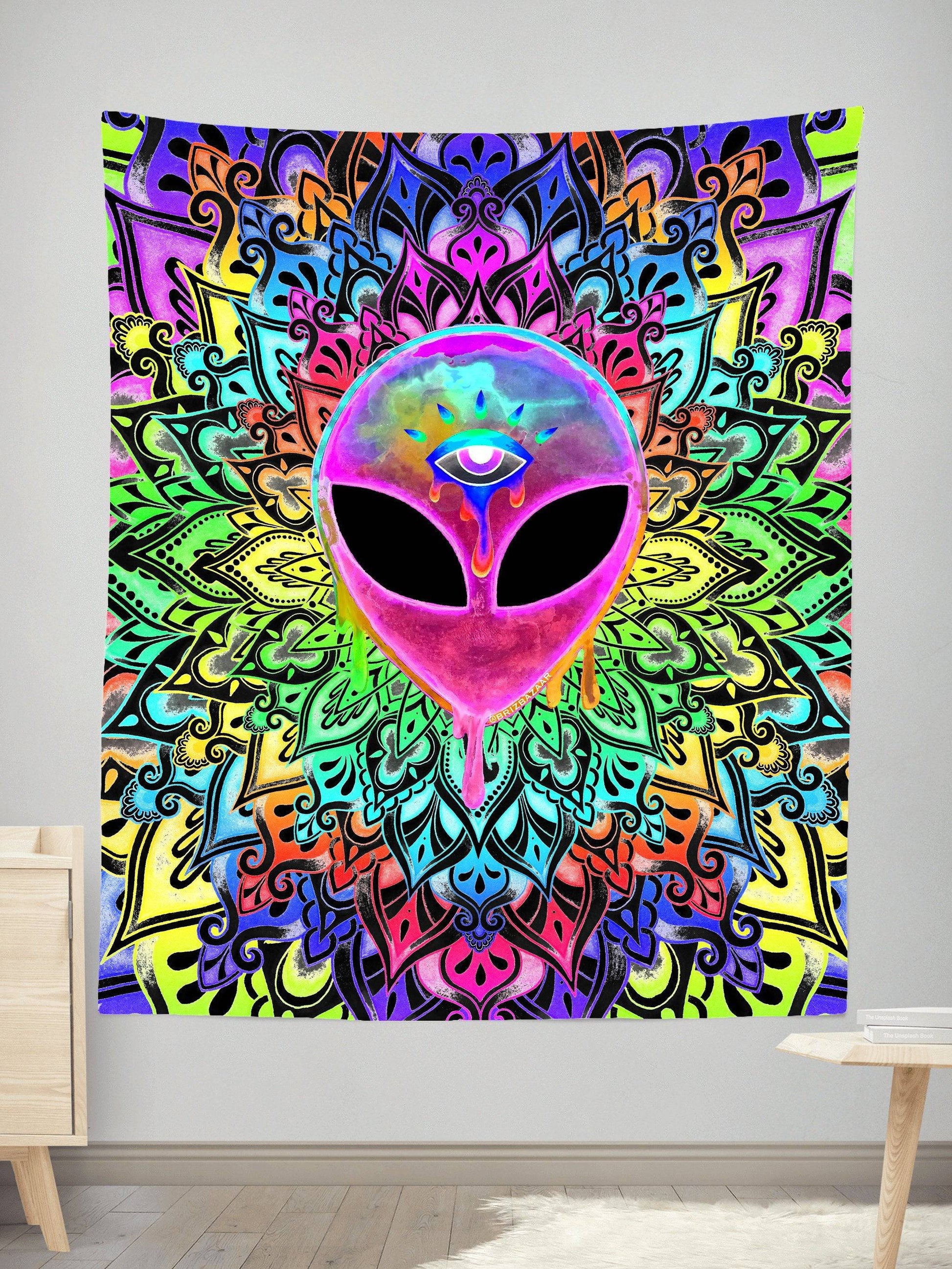 Psy Alien Pink Tapestry, BrizBazaar, | iEDM