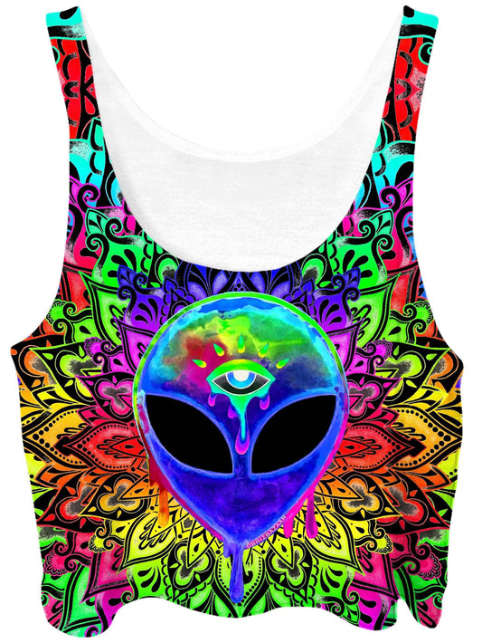 Psy Alien Purple Crop Top, BrizBazaar, | iEDM