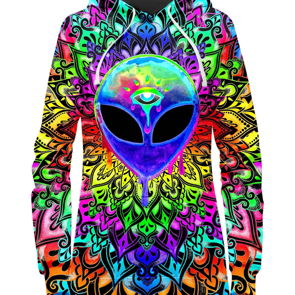 Psy Alien Purple Hoodie Dress, BrizBazaar, | iEDM