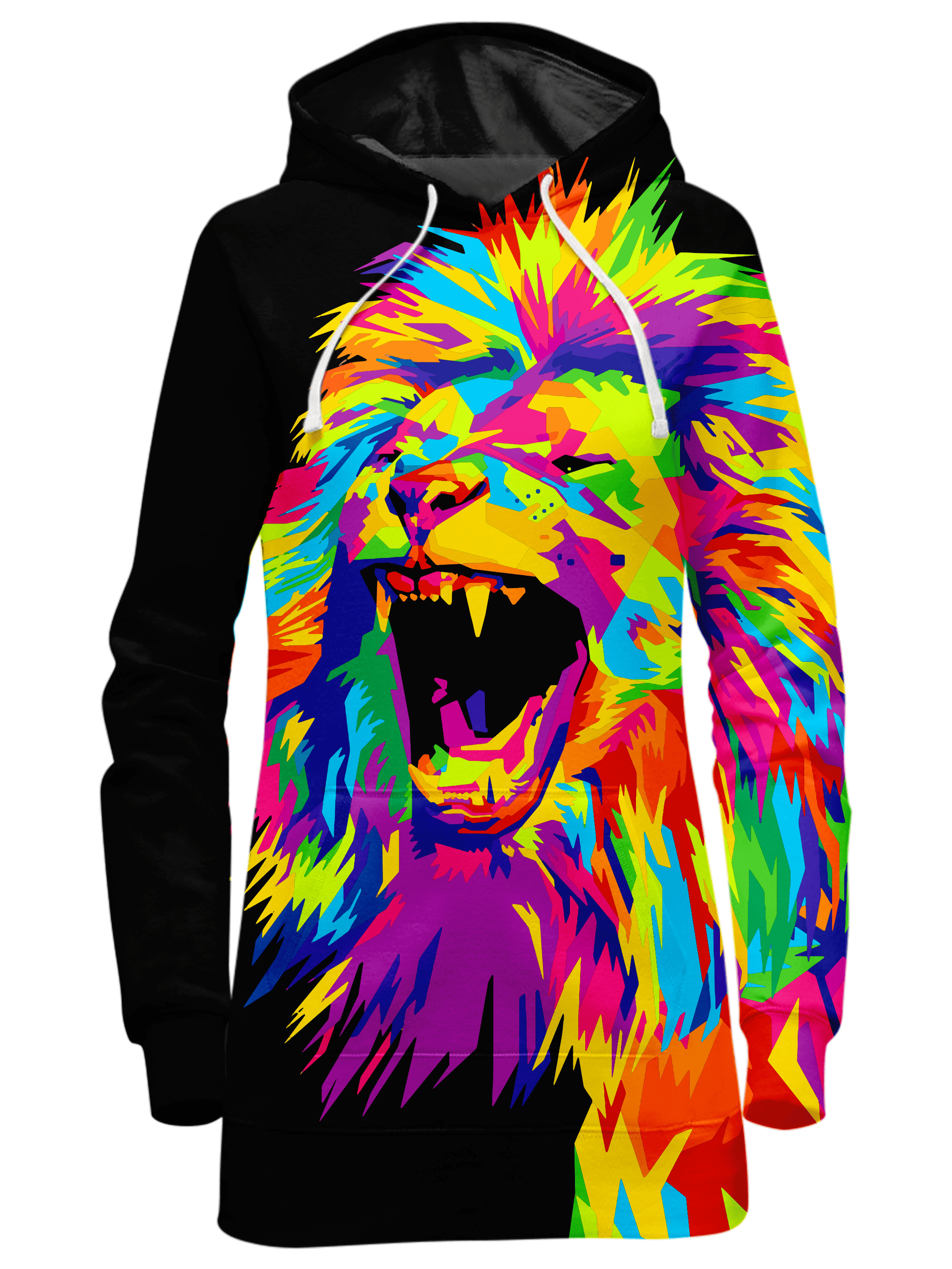 Psychedelic Lion Hoodie Dress and Leggings Combo, Noctum X Truth, | iEDM