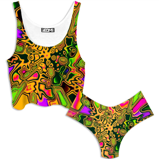 Splash of the 90s Crop Top and Booty Shorts Combo, Big Tex Funkadelic, | iEDM