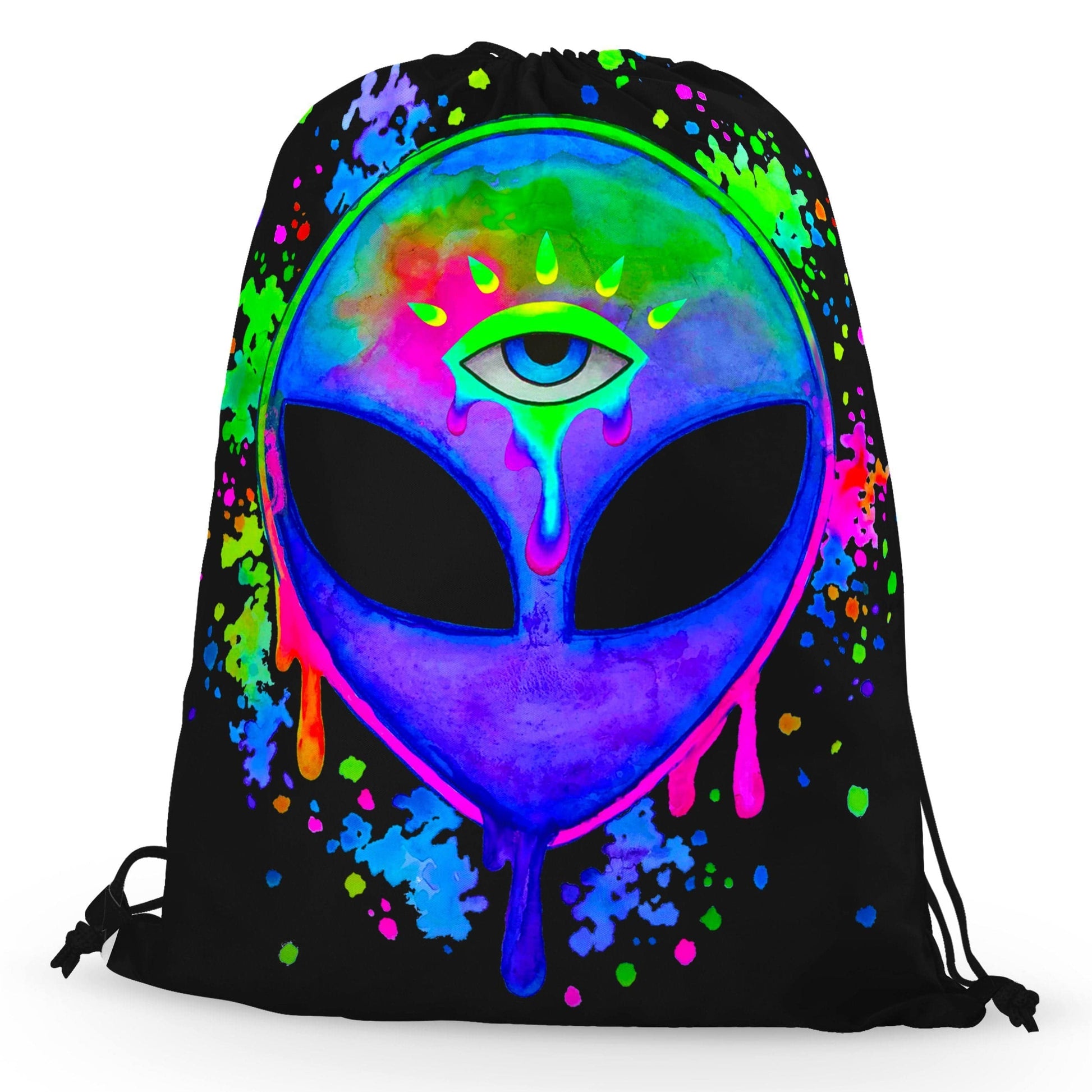Splatter Alien Drawstring Bag, BrizBazaar, | iEDM