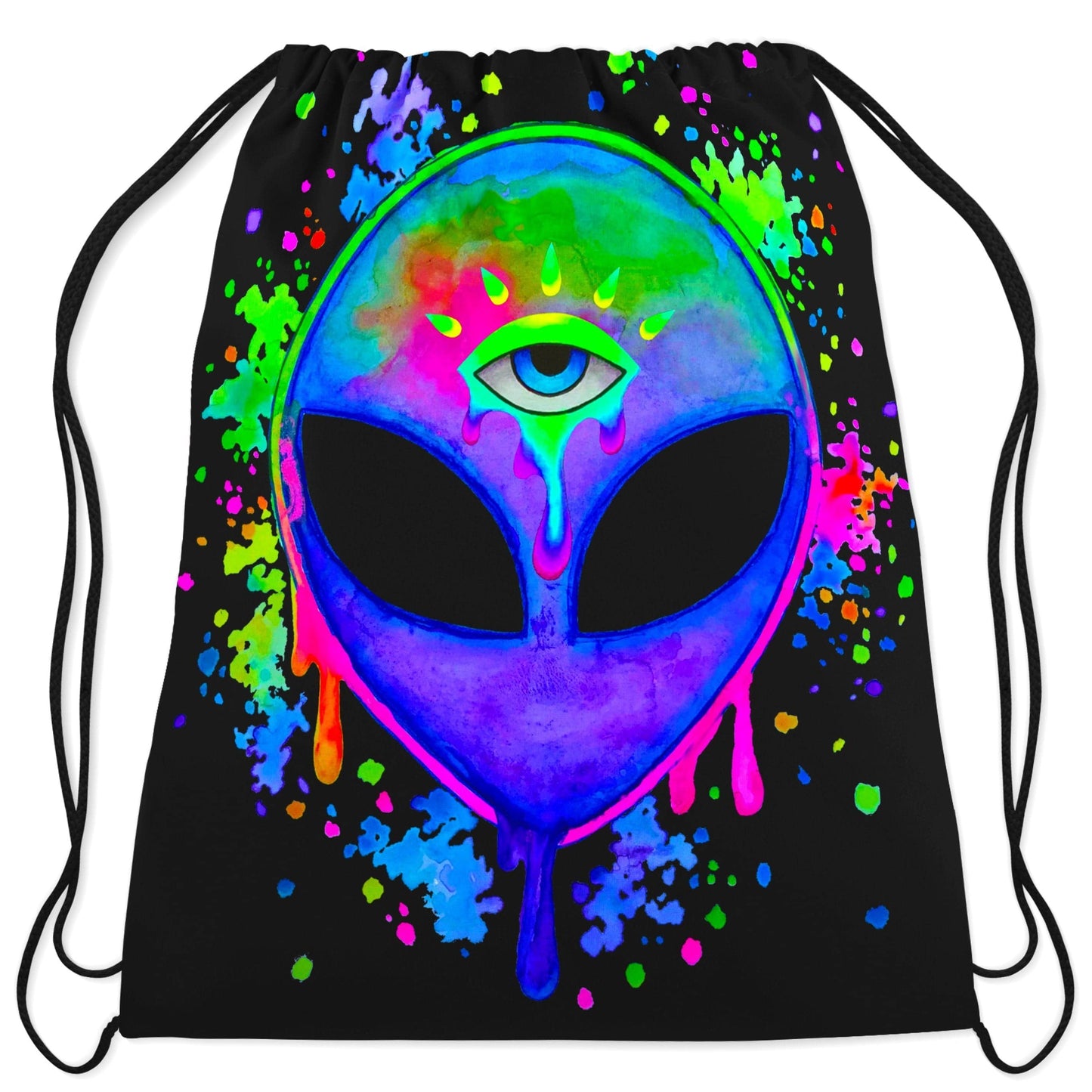 Splatter Alien Drawstring Bag, BrizBazaar, | iEDM
