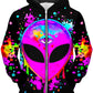 Splatter Alien Pink Unisex Zip-Up Hoodie, BrizBazaar, | iEDM