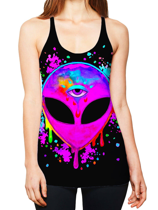 Splatter Alien Pink Women's Tank, BrizBazaar, | iEDM