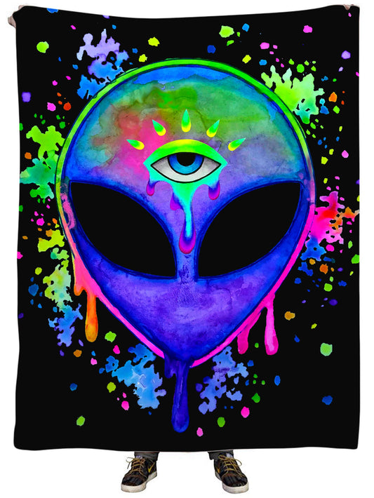 BrizBazaar Splatter Alien Plush Blanket