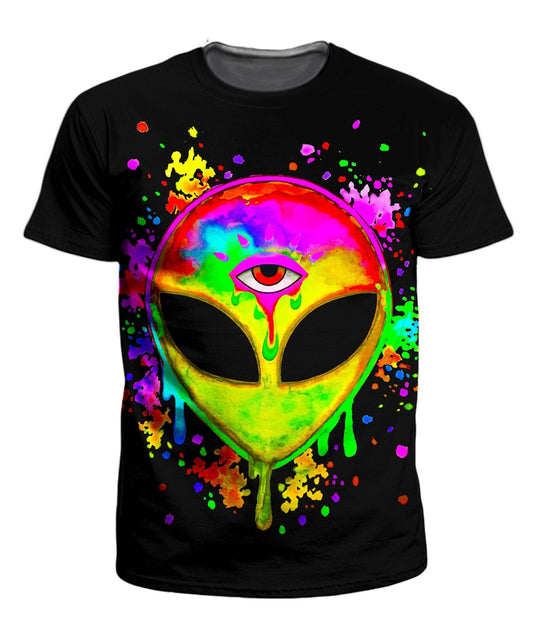 Splatter Alien Yellow Men's T-Shirt, BrizBazaar, | iEDM