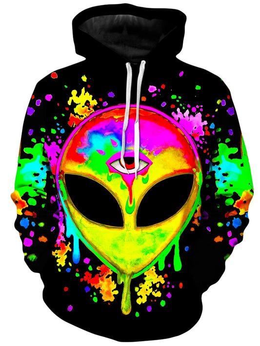 Splatter Alien Yellow Unisex Hoodie, BrizBazaar, | iEDM