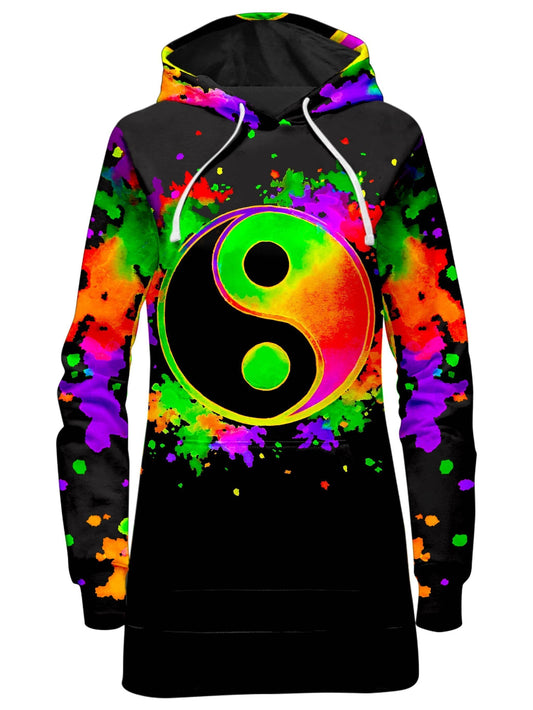 Splatter Yin Yang 2 Hoodie Dress, BrizBazaar, | iEDM